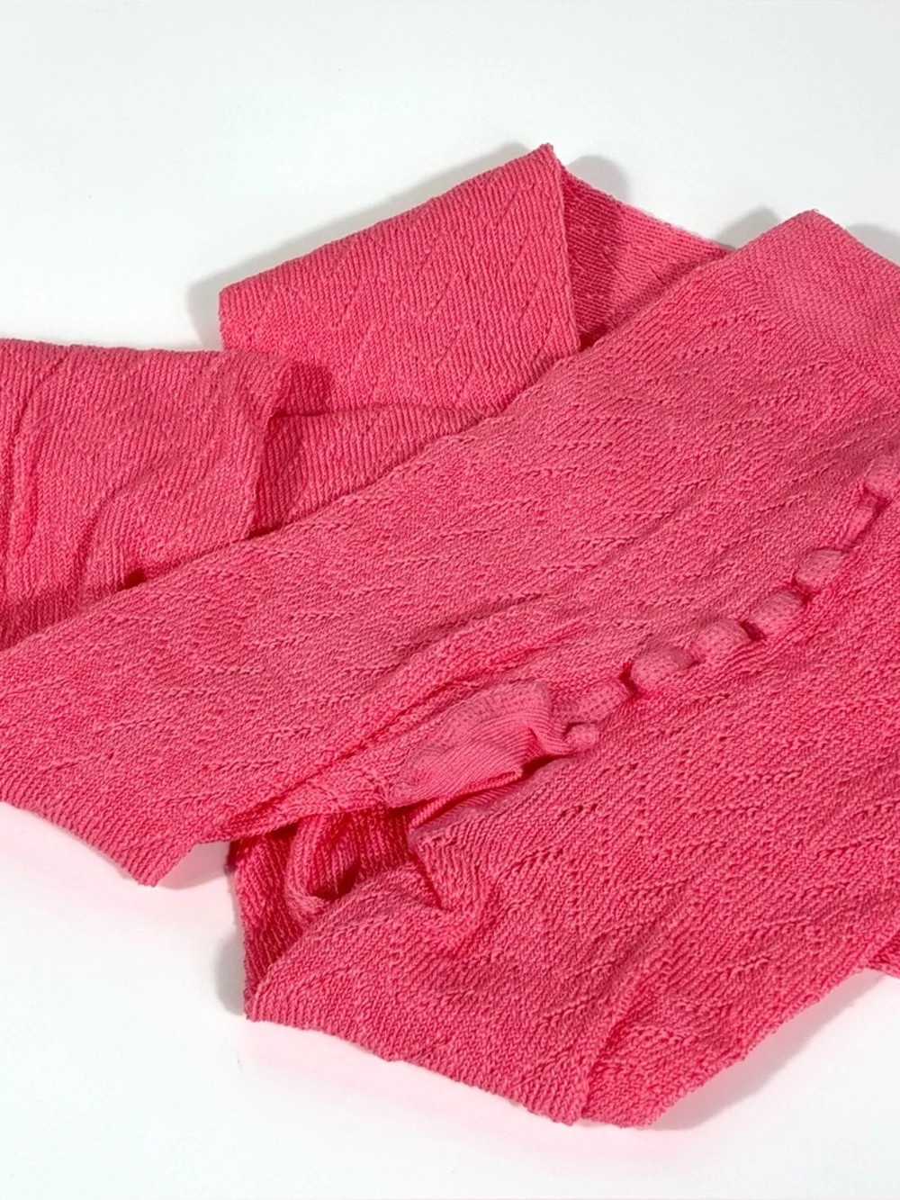Gucci Chevron Knit Tights Pink Roseate Small NEW Box Included